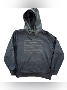 Nike Air Jordan Hybrid 11 Hoodie Men's XXL Black Sportswear Activewear Y2K